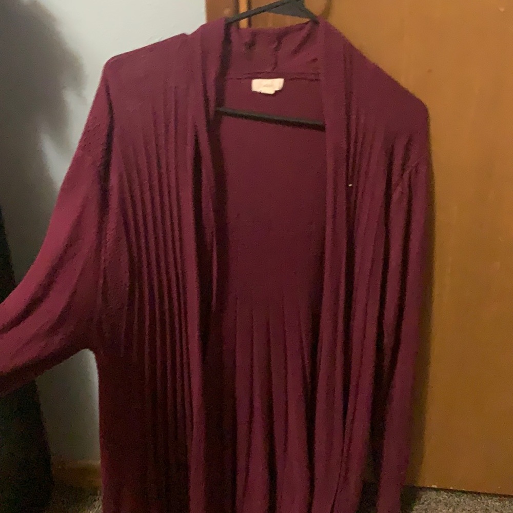 Maroon cardigan